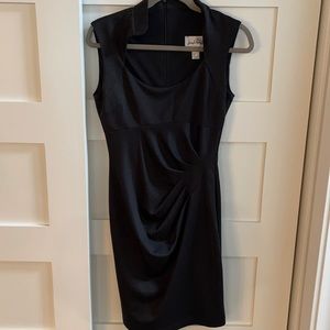 Black Cap Sleeve Lbd Cocktail Dress